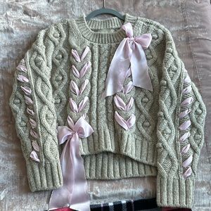 LoveShackFancy Parson Ribbon Pullover - Large